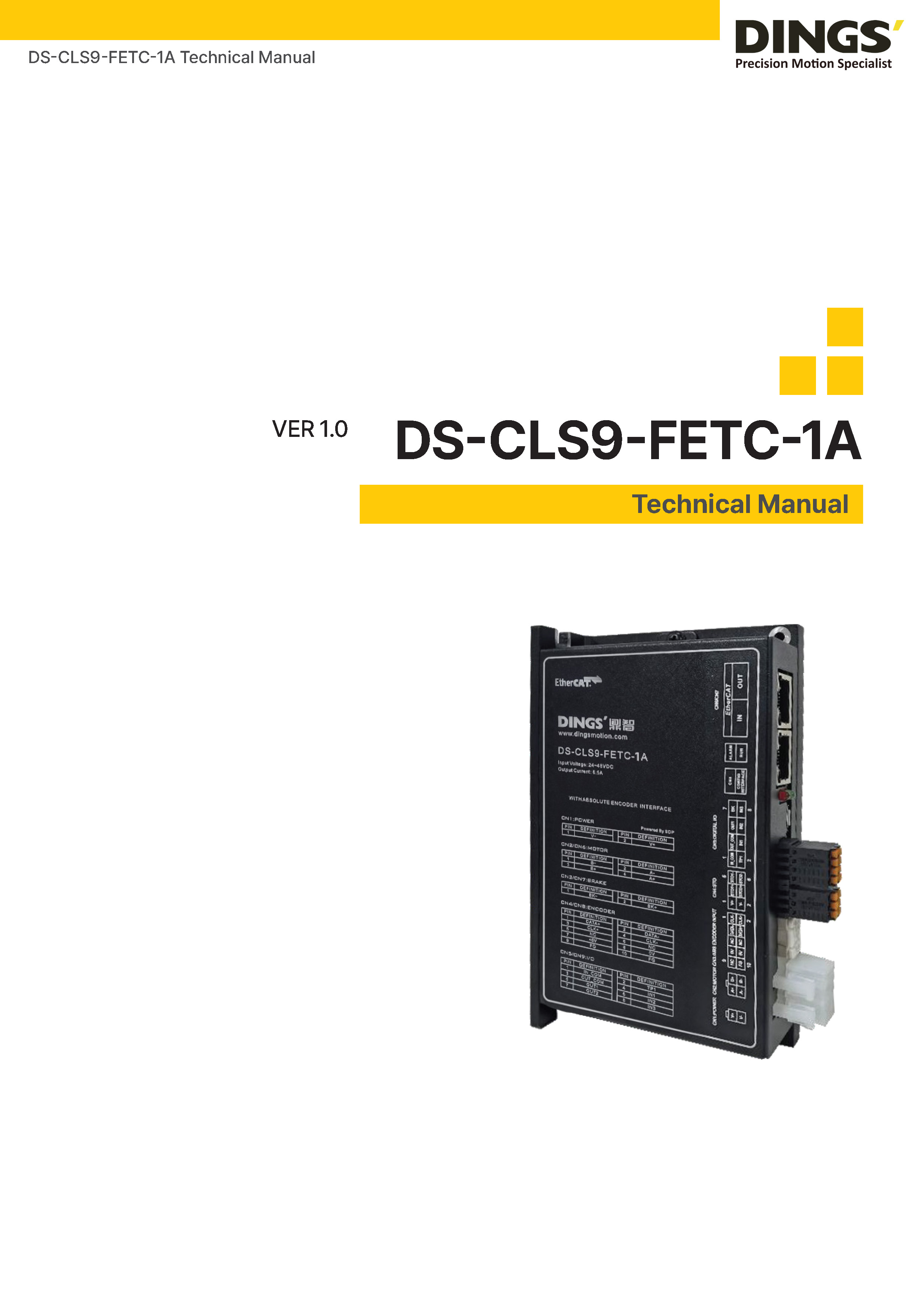 DS-CLS9-FETC-1A technical manual cover